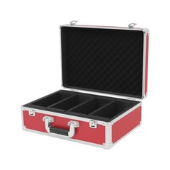 4 Compartment Card Storage Case, Holds 160 Slabs, Aluminum Alloy, Lockable
