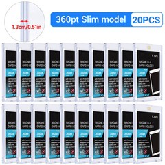20PACK Magnetic Trading Sports Card Holders 360pt One-Touch Hard UV Protection