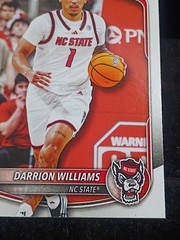 2025-26 Bowman Basketball Prospects 1st Bowman BPP-36 Darrion Williams, NC State