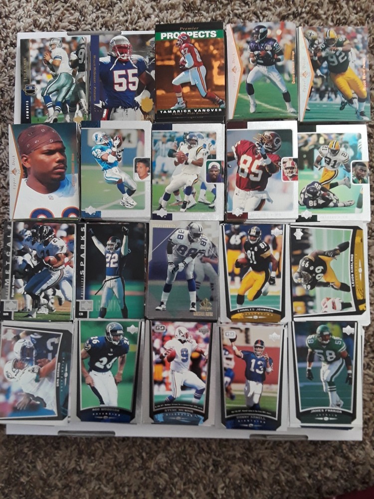 1994-2014 Upper Deck SP Prizm Football 2486 card LOT USPS MED FLAT BOX 13lbs