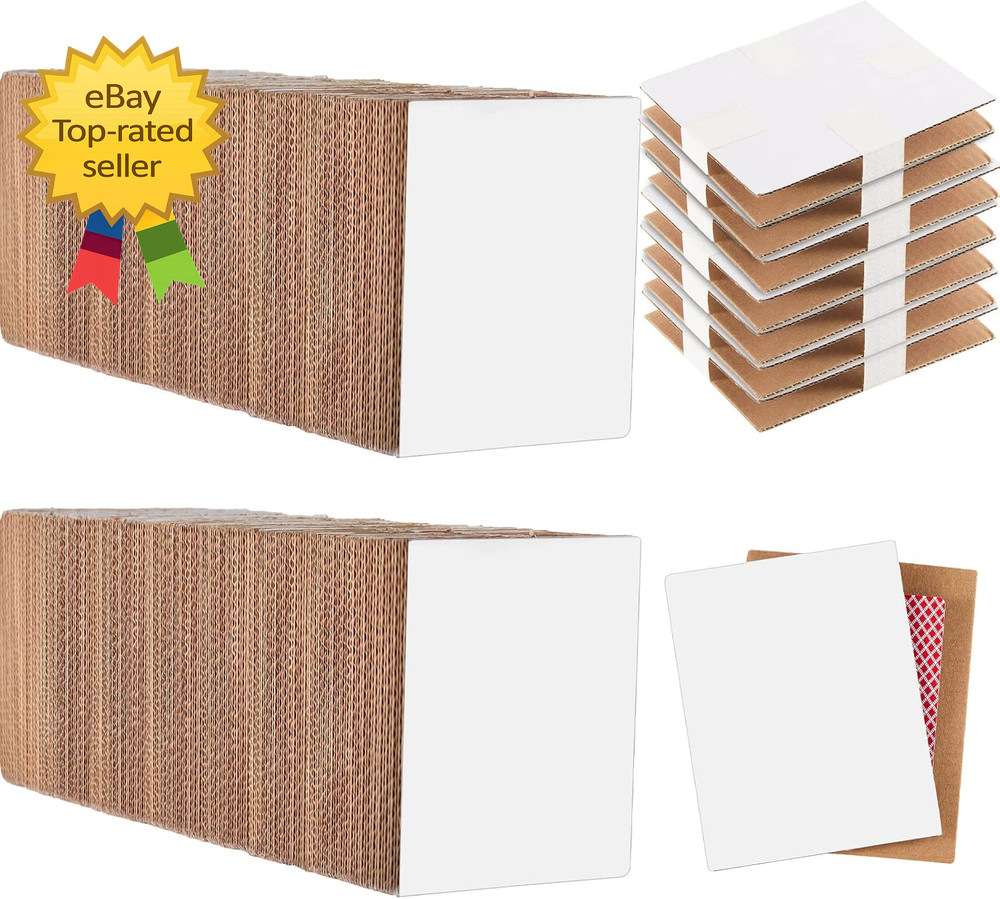200 Pieces Trading Card Shipping Protectors 4 X 6 Inches Corrugated Cardboard