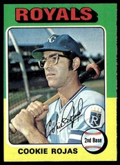 1975 Topps Card Baseball Cookie Rojas Kansas City Royals #169 EX-MT Miscut
