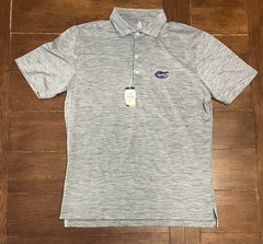 Men’s Johnnie O Sz M Florida Gators Grey Heather Huron Featherweight Polo NWT