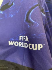 2026 FIFA World Cup Mundial Gorgeous Logo Trophy Shirt Dry Fit Purple Size S