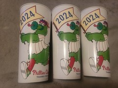Lot of 3 Phillie Phanatic 44oz Souvenir Cup Philadelphia Phillies 2024 SGA