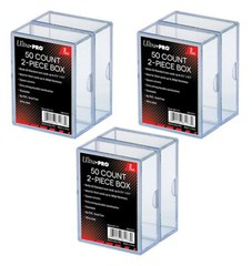 NEW 6-Pack Ultra Pro 50 Count 2-Piece Card Storage Box Case Sports Magic 81173