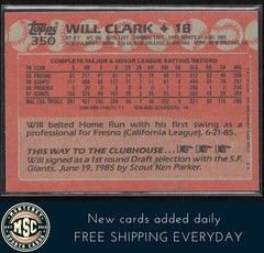 Will Clark 1988 Topps #350 NM-MT OR BETTER San Francisco Giants
