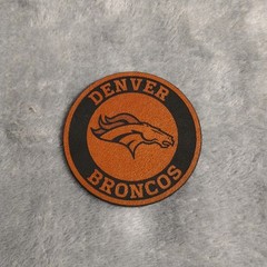 Broncos Leather Iron on Patch For Hats And Accessories