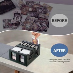 Card Deck Box for MTG with Commander Display, 5 in 1 Card Storage Box Fits 400+