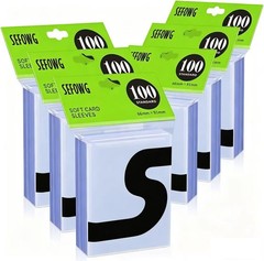 600ct Clear Card Sleeves for Trading Cards, Baseball Sports Soft Sleeves, Ultra