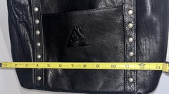Pangea Brands Black Leather Women’s Top Zip Handbag MLB Arizona Diamondbacks