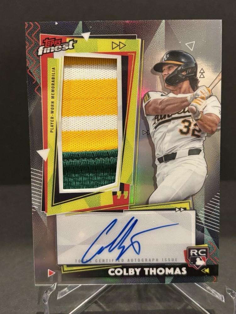 2026 Topps Finest Colby Thomas RC Auto Relic Oakland A’s #RPA-CT Rookie MLB 🔥