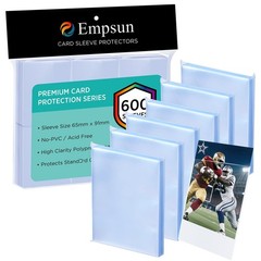 Empsun 600 Count Clear Penny Soft Sleeves Trading Card Sleeves Soft Protectors