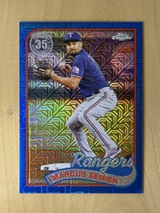 2024 Topps Series 2 Blue Mojo Chrome Refractor Marcus Semien RANGERS /150