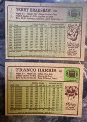 1984 TOPPS #162 TERRY BRADSHAW & #165 FRANCO HARRIS STEELERS