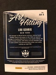 2022 Panini Diamond Kings Lou Gehrig #AH-4 The Art of Hitting New York Yankees