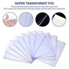 25-500x Clear PVC Card Holders Protective Hard Sleeves For Trading Sports Cards