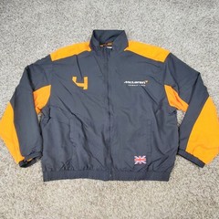 Hollister McLaren Formula 1 Team Windbreaker Jacket British Flag Track Mens XL