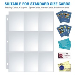 36 Pack 9 Pocket Page Protectors Sooez Trading Card Sleeves for 3 Ring Binder