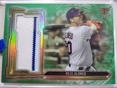 2020 Topps Triple Threads Pete Alonso Jumbo Patch Green #10/10 NY Mets SSP Relic