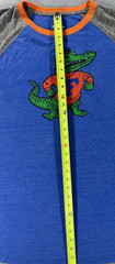 Fanatics Light Weight Long Sleeve Shirt Florida Gators Blue and Gray With Gator.