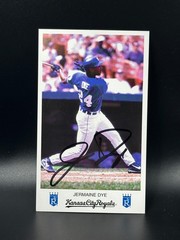 JERMAINE DYE Signed Kansas City Royals Team Event Card Autograph Auto NO COA