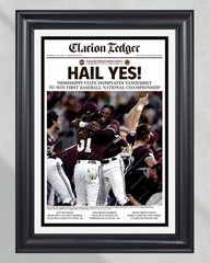 2021 Mississippi State Bulldogs College World Series Champion Framed Newspaper F
