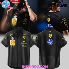 Scuderia Ferrari HP Italian GP 2024 Black Hawaiian Shirt, men top, fan gift