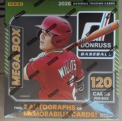 2026 Panini Donruss Baseball Trading Cards Mega Box BRAND NEW FACTORY SEALED