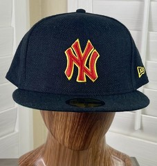 New Era 59Fifty MLB New York Yankees Hemp Black/Red Fitted Hat Size 8 – New