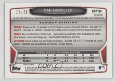 2013 Bowman Chrome Prospects Gold Refractor 28/50 Dan Langfield #BCP124 1l2z
