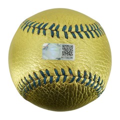 Mariano Rivera Yankees Autographed Inscribed Gold Baseball LE of 42 (CX Auth)