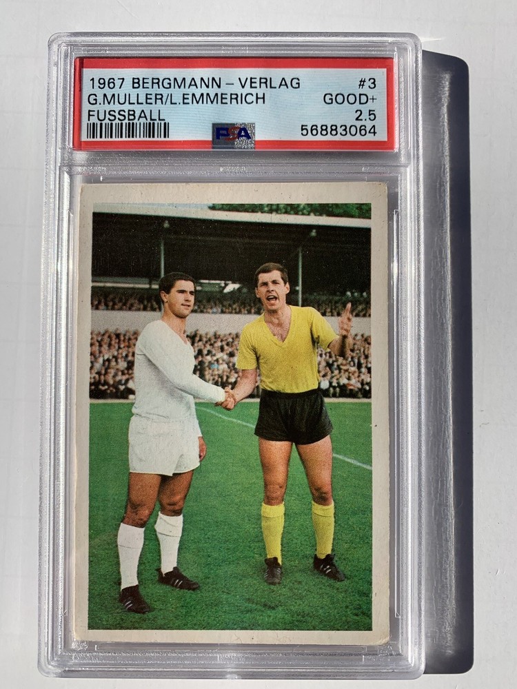 1967 Gerd Müller/Lothar Emmerich Bergmann-Verlag Fußball “Rare” PSA