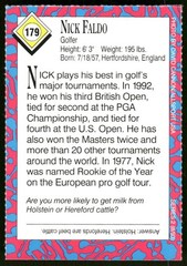 Nick Faldo 1993 Golf Sports Illustrated Kids Card #179 (NM)