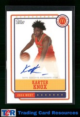 2024 Topps Chrome McDonald’s All-American #EA-KA Karter Knox Event Autograph