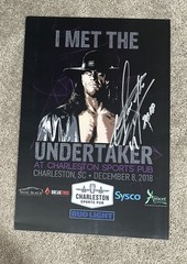 Undertaker Autographed APPROX 12 x 18 SIGNING EVENT POSTER WWE CHARLESTON, SC