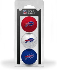 Buffalo Bills NFL Regulation Size Golf Balls 3 Pk Durable Color Logo