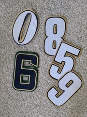 Huge Lot Of 750 Pro Quality Jersey Numbers Patches Hockey Baseball Stitched Sewn