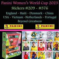 Panini FIFA Women’s World Cup 2023 – Stickers #209 – #376 **US Seller**