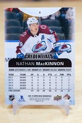 2021-22 Upper Deck Credentials – #4 Nathan MacKinnon
