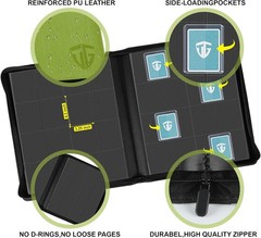 16 Pocket Card Binder for 640 Toploaders, 20 Pages, Green