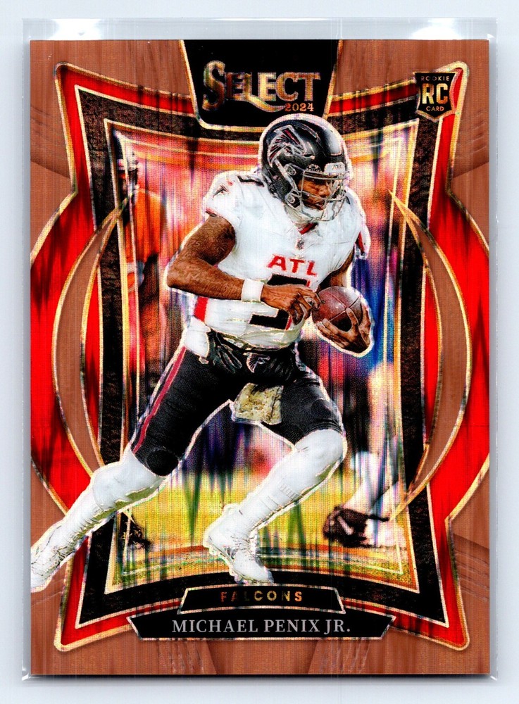 2024 Panini Select Concourse Michael Penix Jr. #80 Copper Shock Prizm RC 291/299