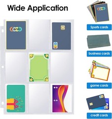 540 Pockets Card Sleeves Binder Sheets Baseball Card Sleeves Pages for 3 Ring…