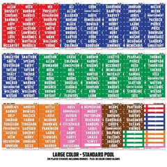 Fantasy Football Draft Board Kit – NEW for 2026 – LARGE Player Stickers & Board