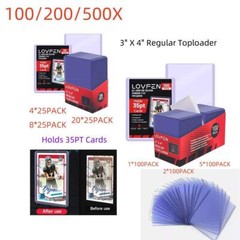 35PT 100/200/500/1000CT 3″x4″ Toploaders, 25/50/100Pack One Touch Card Holder,