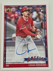 2026 Topps Series 1 Chad Stevens 1991 Autograph On-Card Auto #91A-CST RC Angels