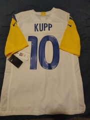 Nike Los Angeles Rams Cooper Kupp #10 Men’s Jersey White/Yellow/Blue Size S