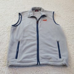 Auburn Tigers Vest Mens Medium Gray Blue NCAA Football Fleece Full Zip AU