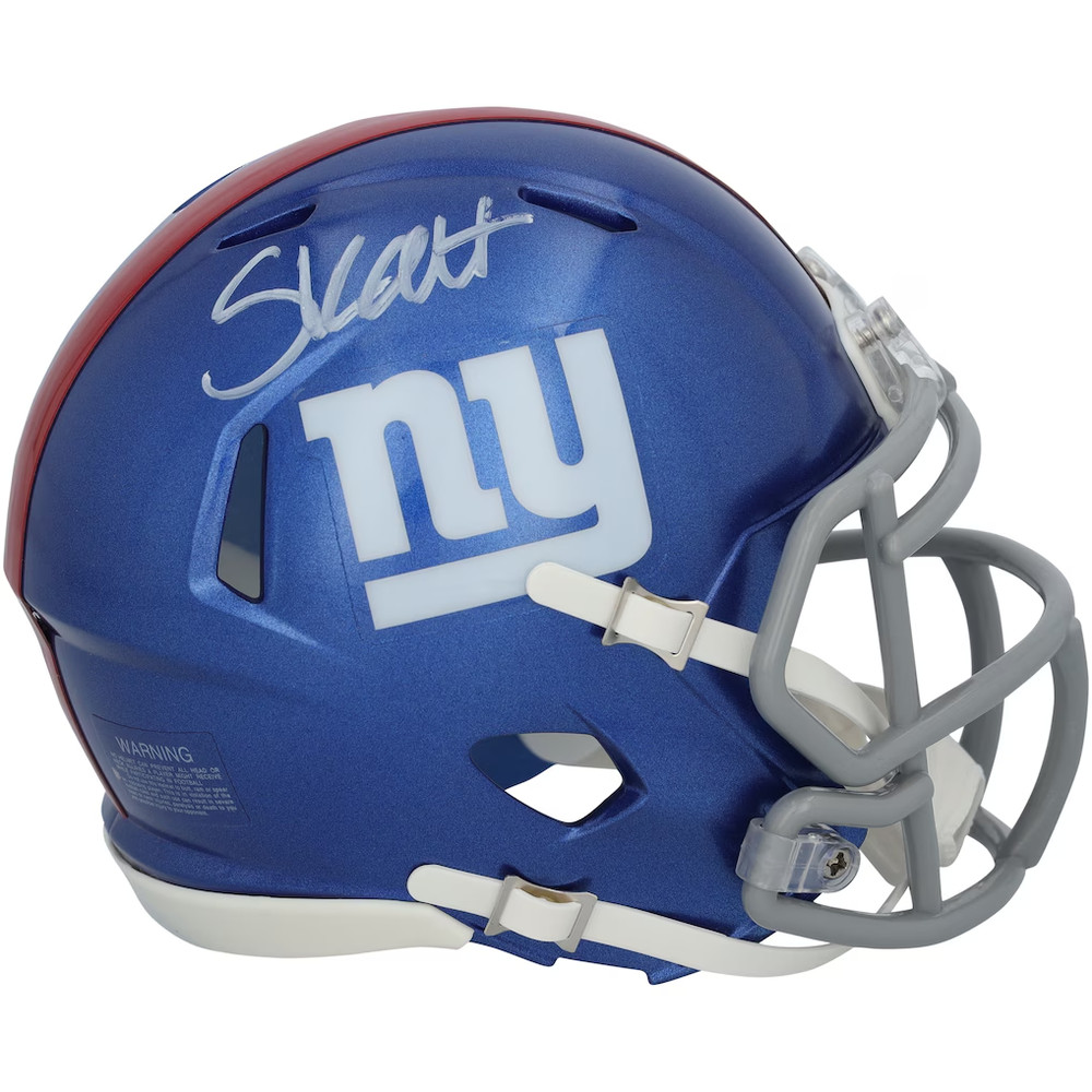 Cam Skattebo Autographed NY Giants Speed Mini Helmet Fanatics NFL Rookie