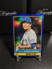 2025 Topps Heritage Kodai Senga Chrome Blue Refractor 034/150 Jersey # Match